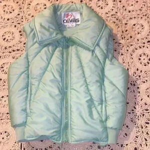 Vintage Cevas mint green puffer ski vest